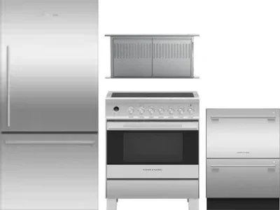 4 Piece Package Includes Refrigerator, Range, Hood And Dishwasher